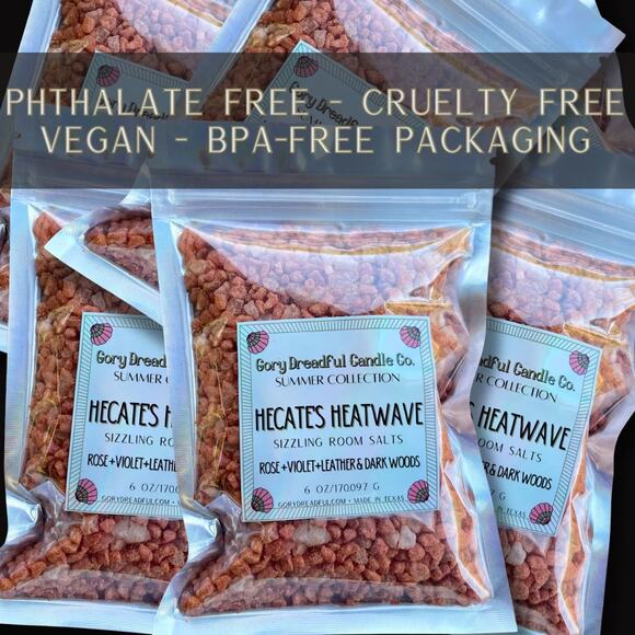 Hecate's Heatwave Sizzling Room Salt: Rose Violet Leather Dark Woods Scent - Picture 8 of 10